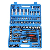 108Pcs Ratchet Wrench Socket Set 1/4in 1/2in CR40 Steel Socket Set Tool Case + Box Hand Tool Kits